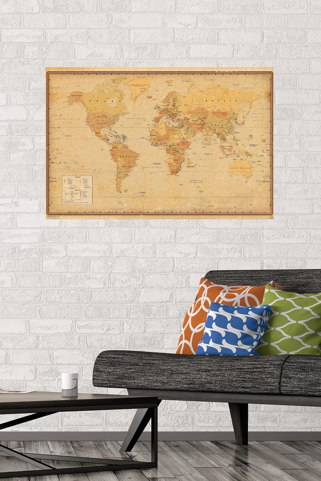 Antique World Map 2024 - Poster - Picture 2 of 4