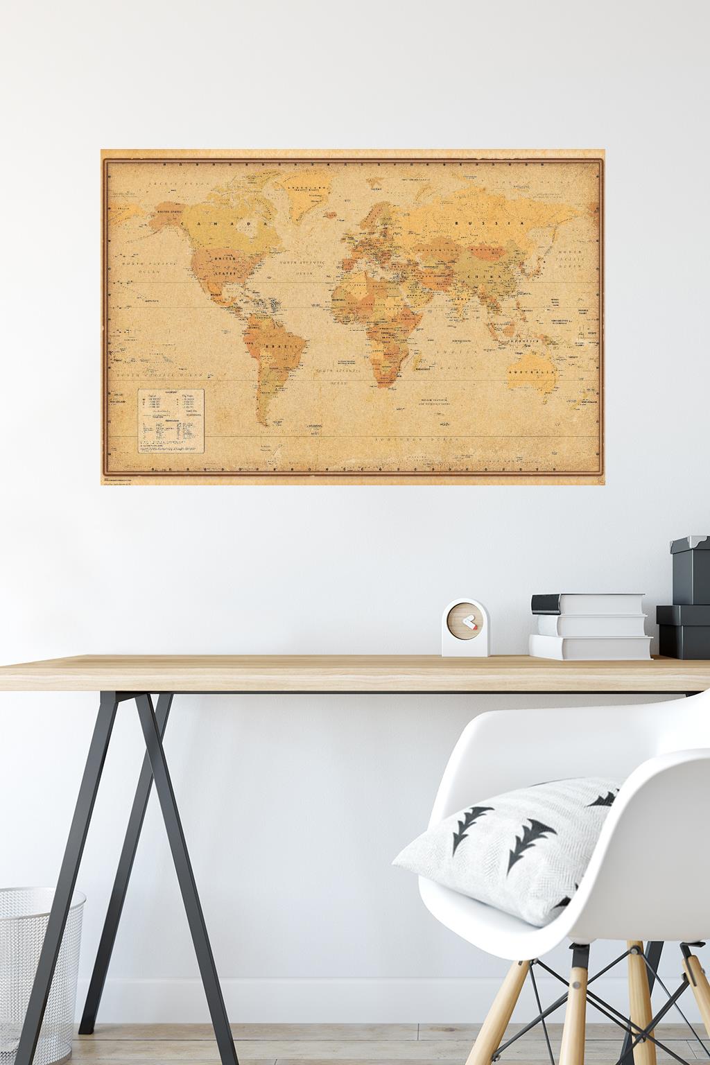 Antique World Map 2024 - Poster - Picture 4 of 4