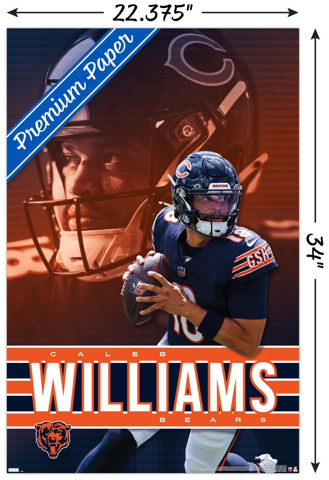 NFL Chicago Bears - Caleb Williams 24 - Poster - Imagen 3 de 4