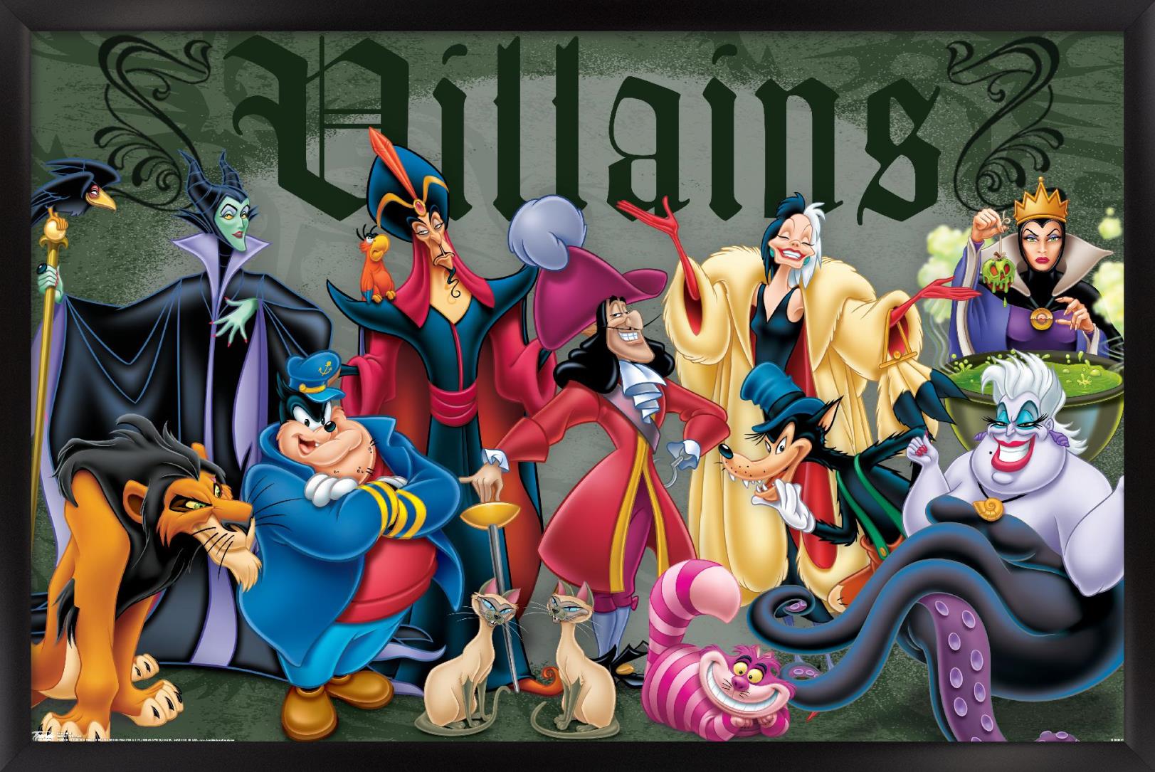 Disney VIllains - Group Pose 14x22 Poster | eBay