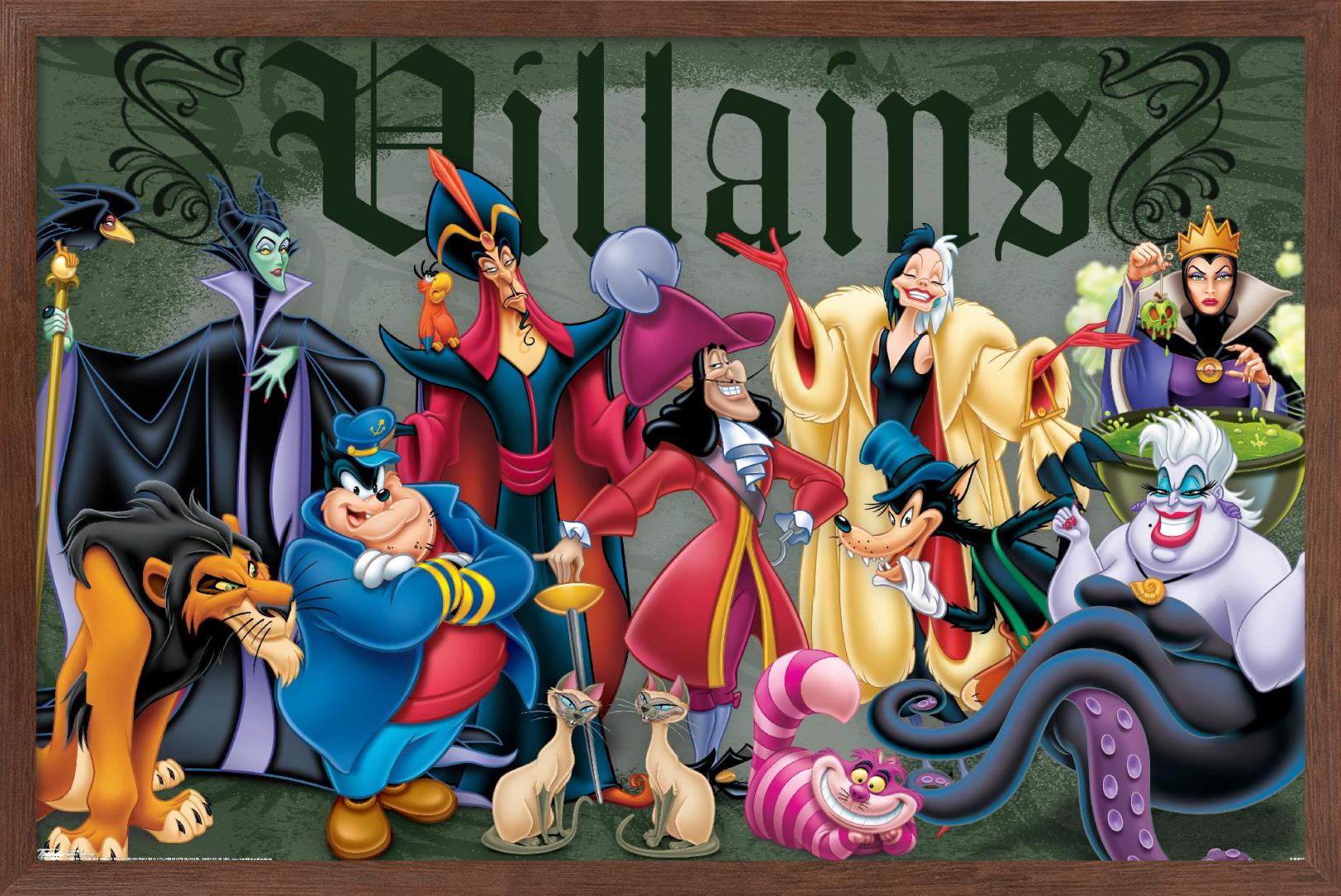 Disney VIllains - Group Pose 14x22 Poster | eBay