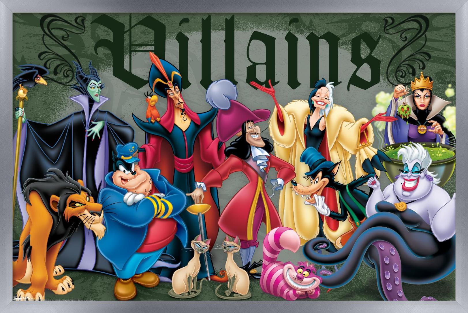 Disney VIllains - Group Pose 14x22 Poster | eBay