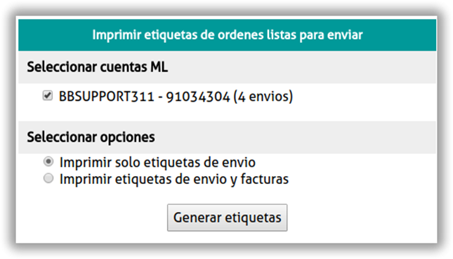 Imprimir Etiqueta de Envío Imprimir Etiqueta de Envío