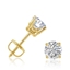 Picture of Lotus Collection 14K Yellow Gold Round Stud Earrings - .25ct Diamonds