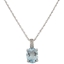 Picture of Lali 14K White Gold Aquamarine Pendant w/ Chain