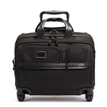 Picture of Tumi Alpha 3 Deluxe Four-Wheeled Laptop Case Brief - Black
