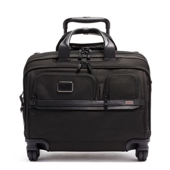 Picture of Tumi Alpha 3 Deluxe Four-Wheeled Laptop Case Brief - Black