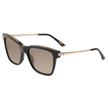 Picture of Chopard Glossy Black/Gold Sunglasses with Brown Lens