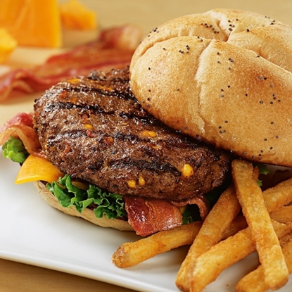 Picture of Kansas City Steaks 4.5oz Cheddar Bacon Steakburgers- Set of 12