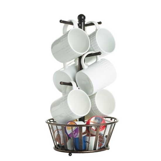 Picture of Mikasa Gourmet Basics Band & Stripe Basket with Mug Tree