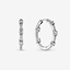 Picture of Pandora® Sparkling Pavé Bars Hoop Earrings