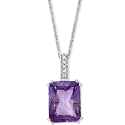 Picture of Lali 14K White Gold Amethyst Pendant