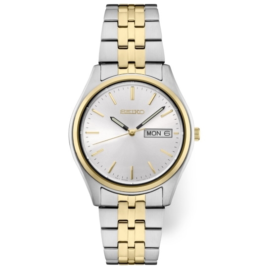 Picture of Seiko Men's Quartz Two-Tone Watch with White Dial