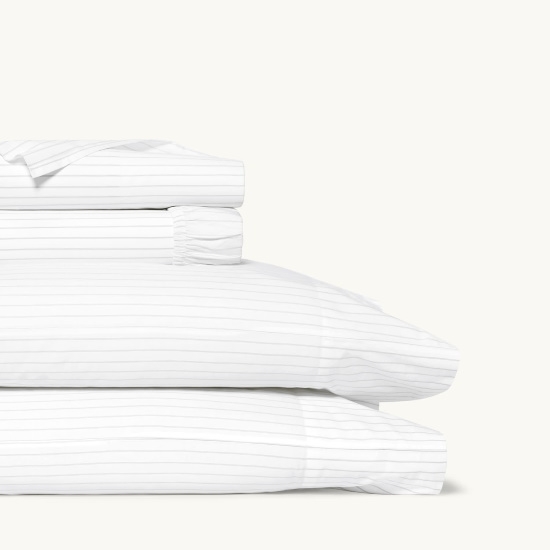 MileagePlus Merchandise Awards. Boll & Branch Percale Hemmed Stripe