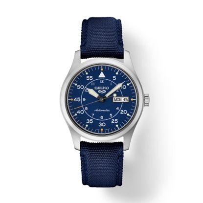 Picture of Seiko 5 Sport Watch with Nylon Strap & Blue Dial