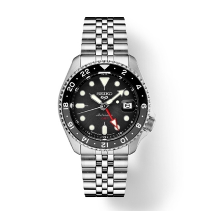 Picture of Seiko 5 Sport Stainless Steel Watch with Black Dial