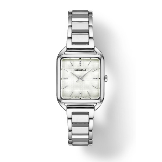 Picture of Seiko Essentials Stainless Steel Watch with Square White Dial