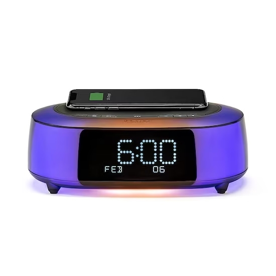 Picture of iHome Wireless Qi Charging Bedside Alarm Clock with USB