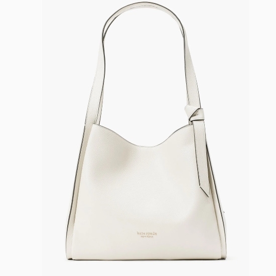 Picture of Kate Spade Knott Pebbled Leather Large Shoulder Bag - Cream