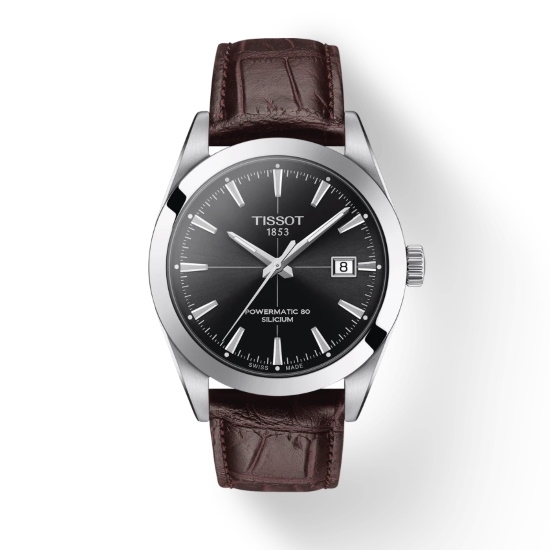 Picture of Tissot Gentleman Powermatic - Brown Leather with Black Dial