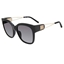 Picture of Escada Square Sunglasses - Black/Gold with Gray Lens