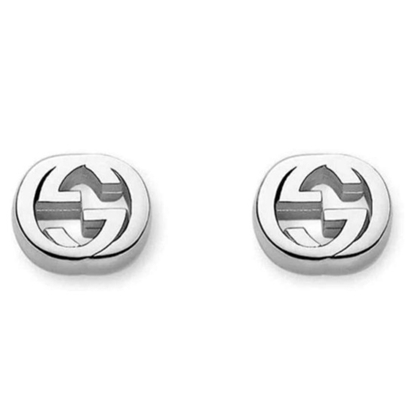 Picture of Gucci interlocking Stud Earrings - Rhodium