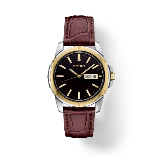 Picture of Seiko Essentials Two-Tone Analog Watch with Charcoal Dial