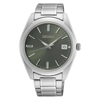 Picture of Seiko Essentials Men's Steel Quartz Watch with Green Dial