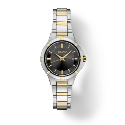 Picture of Seiko Essentials Two-Tone Analog Watch with Charcoal Dial