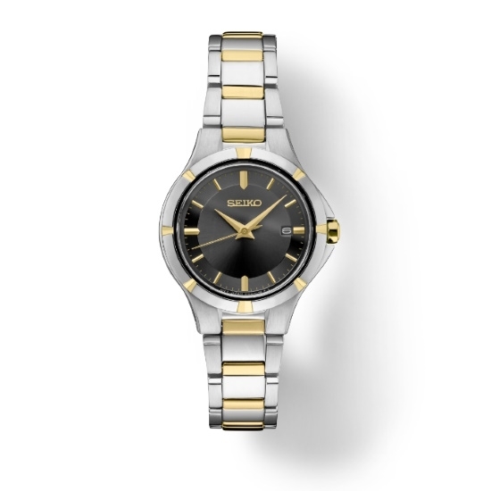 Picture of Seiko Essentials Two-Tone Analog Watch with Charcoal Dial