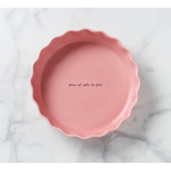 Picture of Kate Spade Piece of Cake (or Pie) Round Baking Dish - Pink