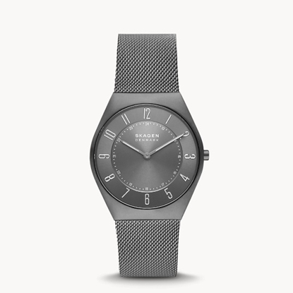 Picture of Skagen Grenen Ultra Slim Charcoal Steel Mesh Watch