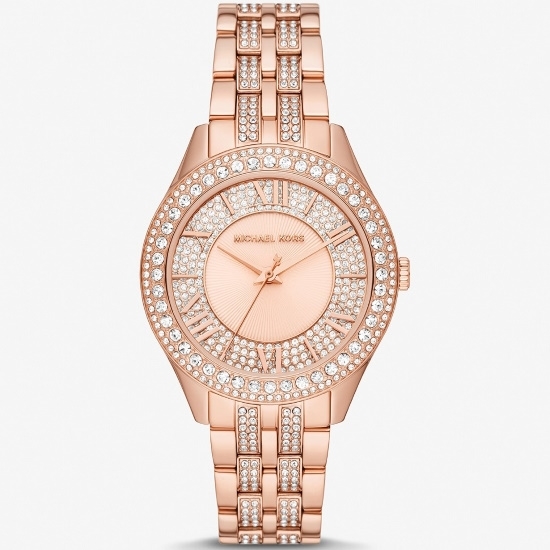 Picture of Michael Kors Harlowe Three-Hand Rose Gold-Tone Watch