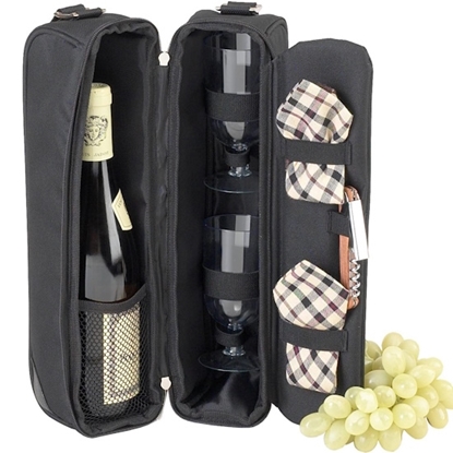 Picture of Picnic at Ascot Sunset Single-Bottle Wine Carrier