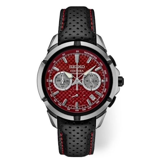 Picture of Seiko Coutura Chrono Red Dial Leather Strap