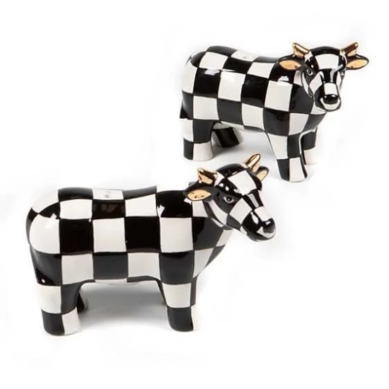 Picture of MacKenzie-Childs Cow Salt & Pepper Set