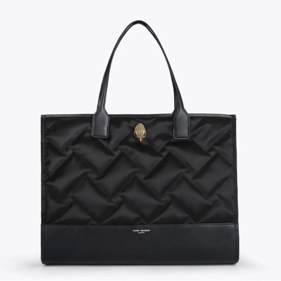 Picture of Kurt Geiger Recycled Square Shopper Bag - Black