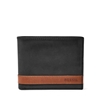 Picture of Fossil Quinn Bifold Wallet with Flip ID - Black