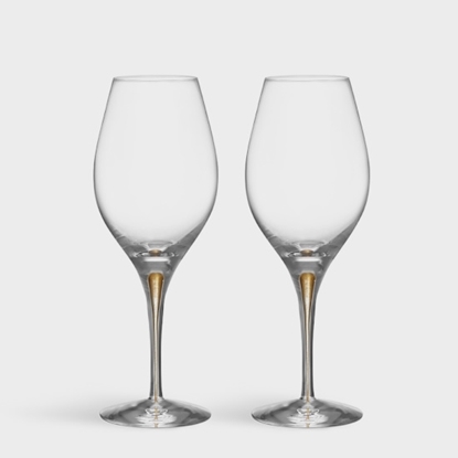 Picture of Orrefors Intermezzo Gold Balance Wine Glasses - Set of 2
