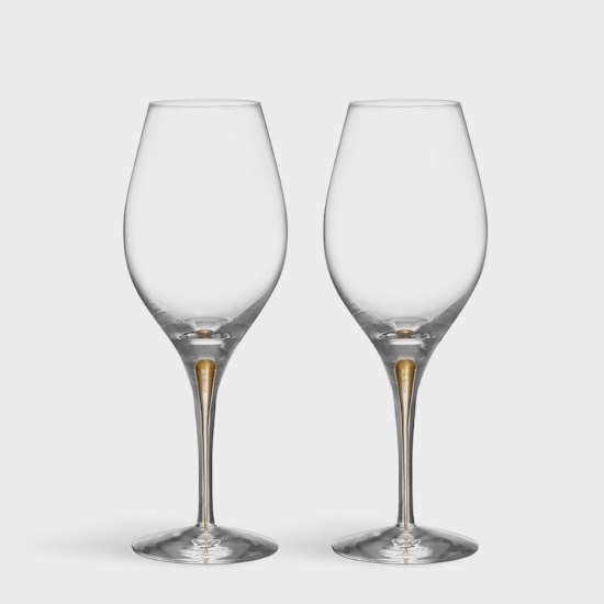 Picture of Orrefors Intermezzo Gold Balance Wine Glasses - Set of 2