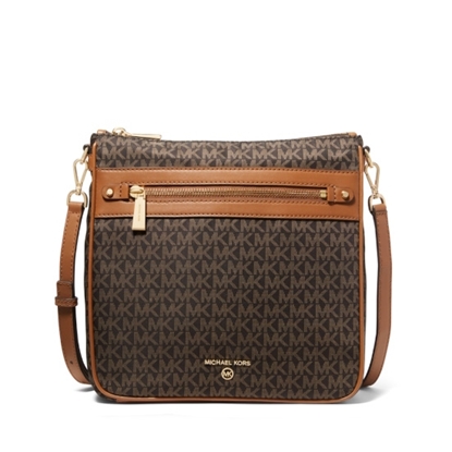 Picture of Michael Kors Jet Set Large N/S Crossbody - Brown/Acorn Nylon