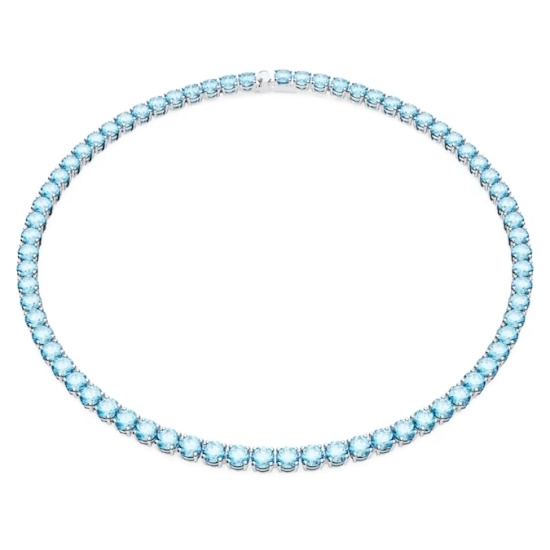 Picture of Swarovski Matrix Tennis Necklace - Blue