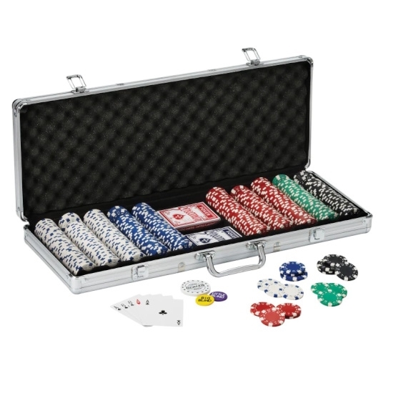 Picture of Fat Cat 500-Count Texas Hold'Em Poker Chip Set