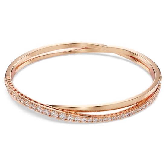 Picture of Swarovski Twist Bangle - Rose Gold/White
