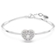 Picture of Swarovski Hyperbola Heart Bangle - Rhodium