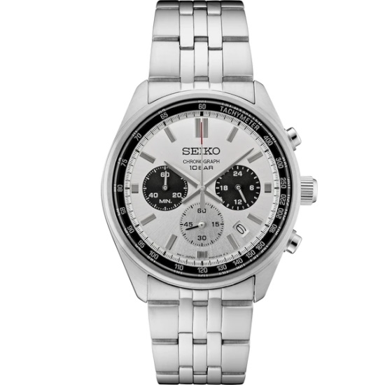 Picture of Seiko Essentials Stainless Steel Chronograph with Silver Dial
