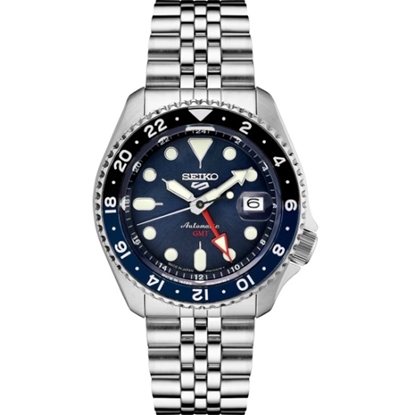Picture of Seiko 5 Sports Stainless Steel Automatic GMT with Blue Dial