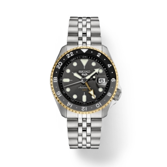 Picture of Seiko 5 Sports Two-Tone Automatic Watch with Charcoal Dial
