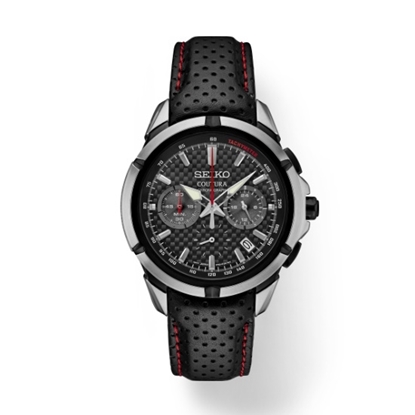 Picture of Seiko Coutura Stainless Steel Quartz Chronograph w/ Black Dial