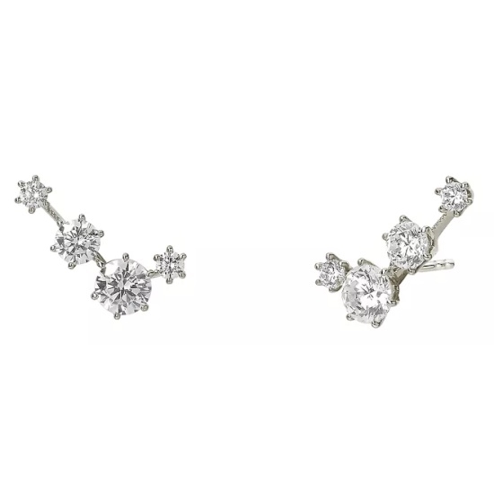 Picture of Nadri Edwardian EW Cubic Zirconia Earrings - Rhodium